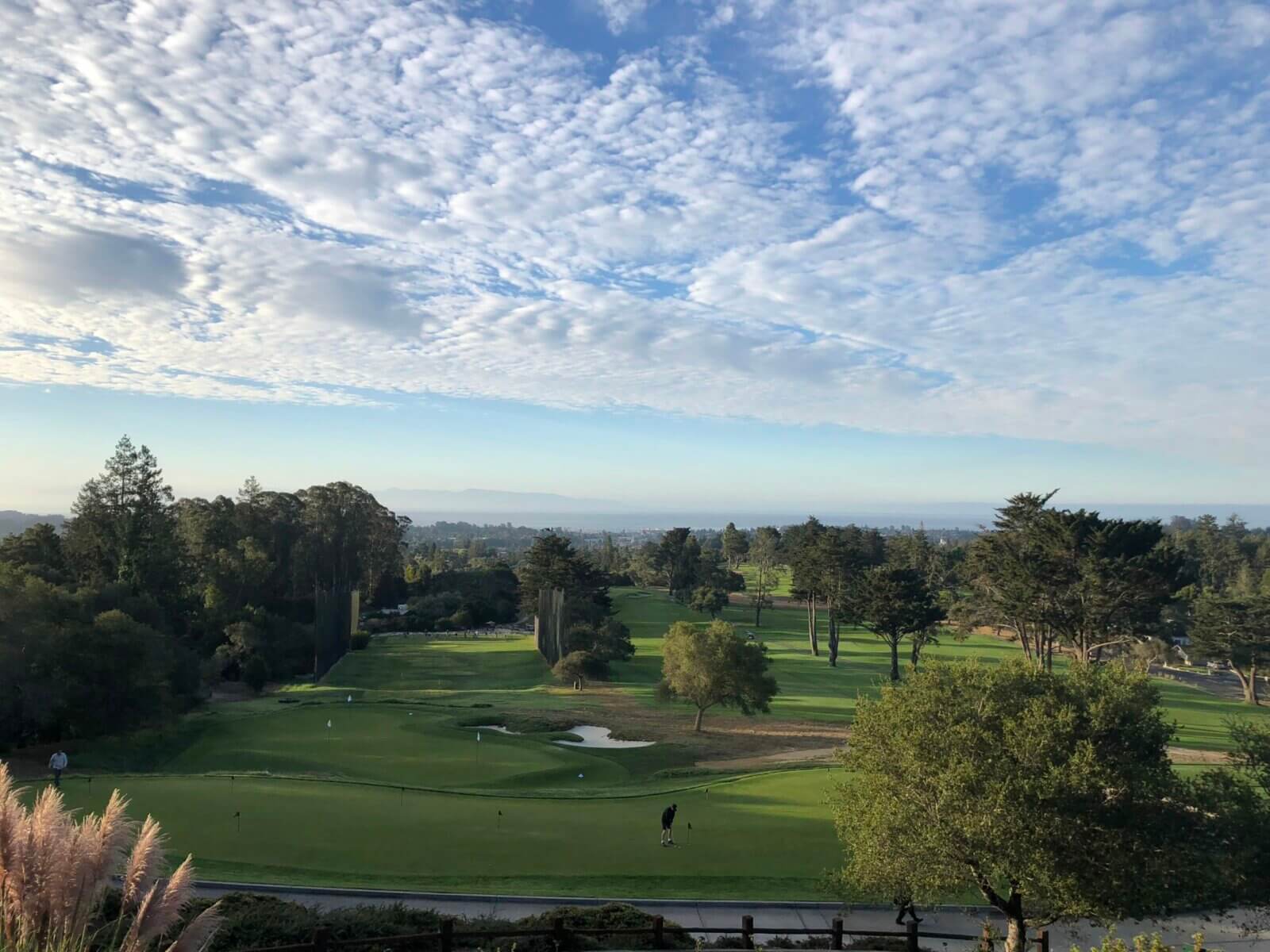 Image overlooking the practice area at Pasatiempo Golf Course, California, USA