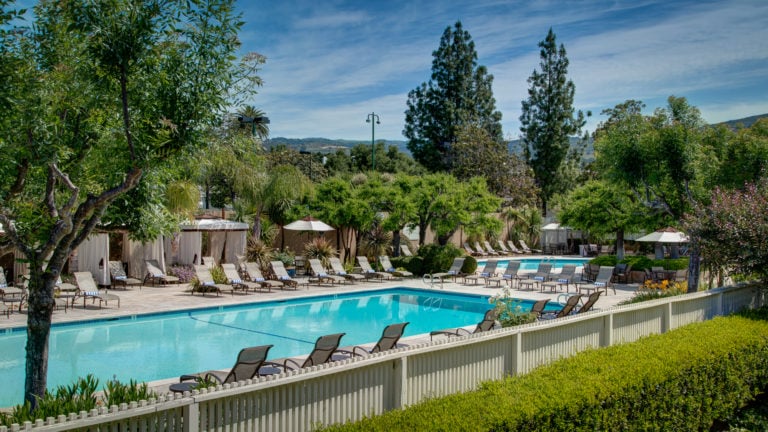 The Silverado Golf Resort pool is available to staying guests