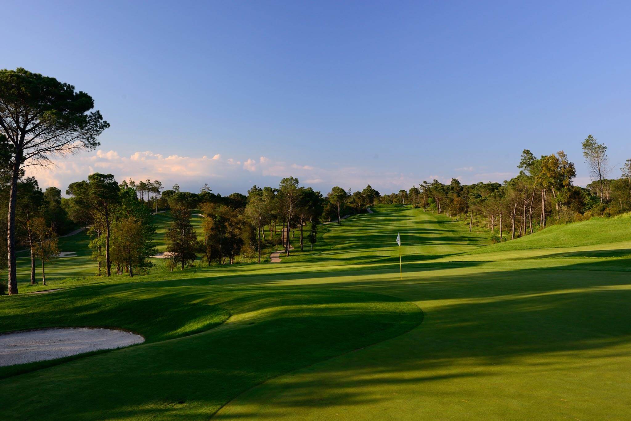 Overlooking the fifth hole looking back down the fairway of the Tour Course