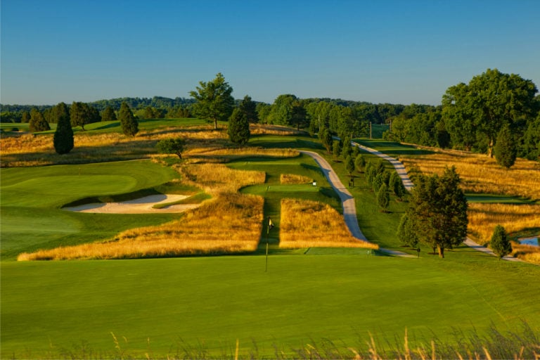 View of the Donald Ross-designed golf course at French Lick Golf Resort, Indiana