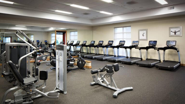 Internal view of the gymnasium equipment at Sawgrass Marriott Golf Resort & Spa
