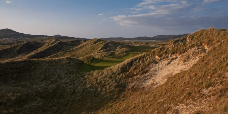 Large sand dunes comprise most of the golf course at Rosapenna Golf Resort, Ireland