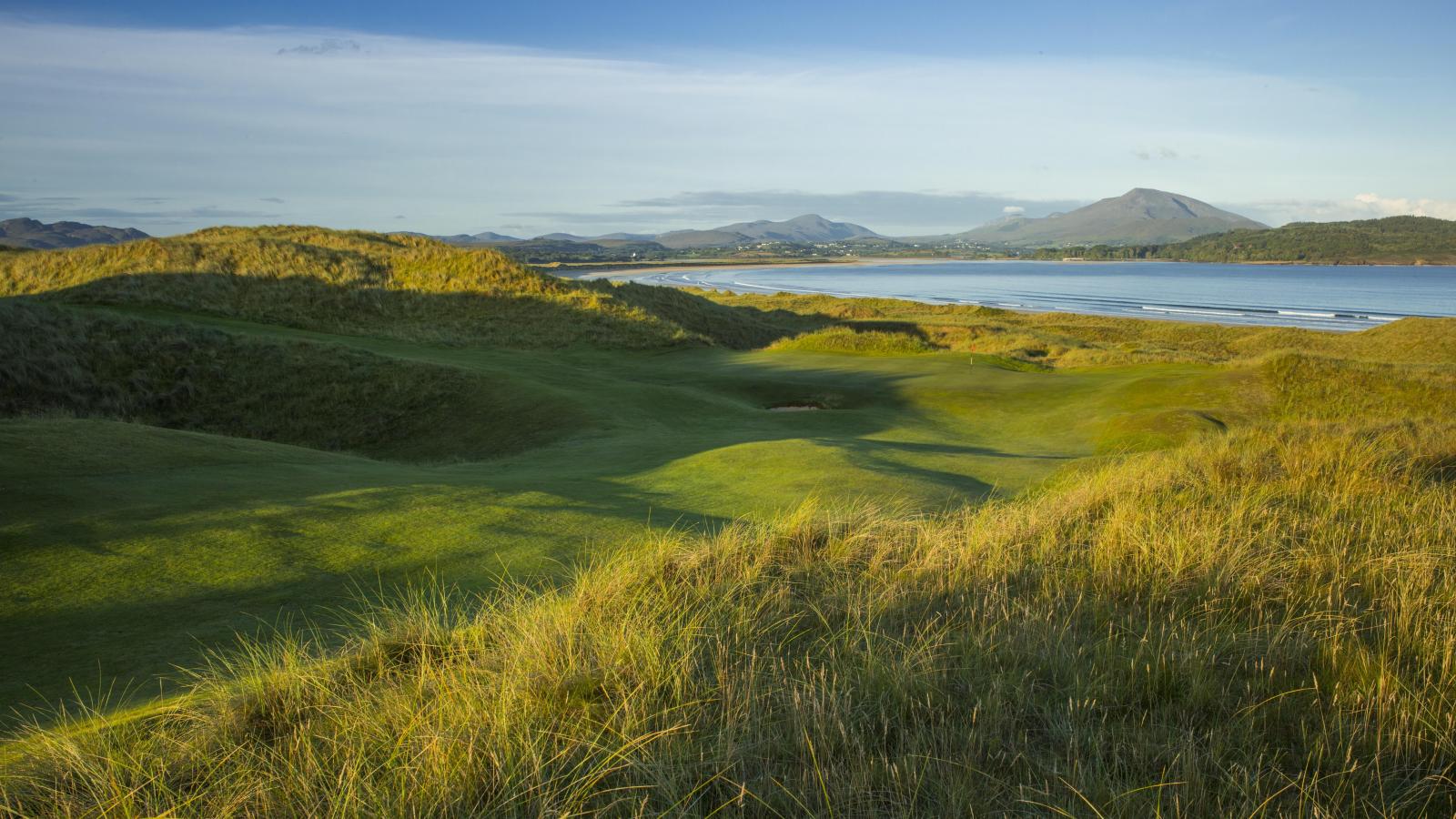 Undulating hills comprise the Sandy Hills Golf Links Course at Rosapenna Golf Resort, Ireland