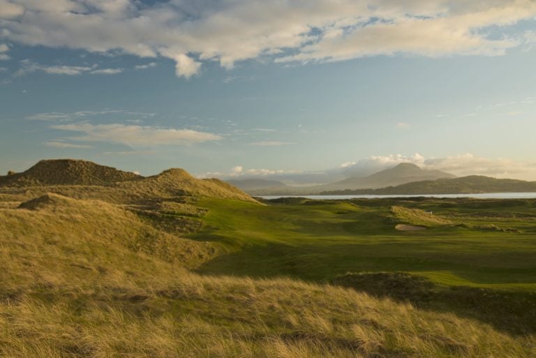 Large undulating sand dunes dominate the Sandy Hills Course at Rosapenna Resort