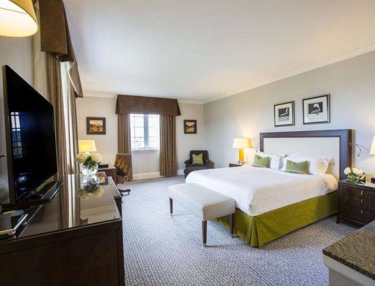 Clean bedrooms and contemporary furniture adorn Deluxe Suites at The Fairmont , St Andrews