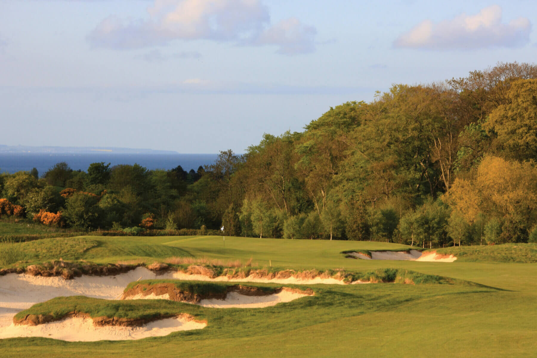 View of the golf course and ocean at Duke's Golf Club, St Andrews