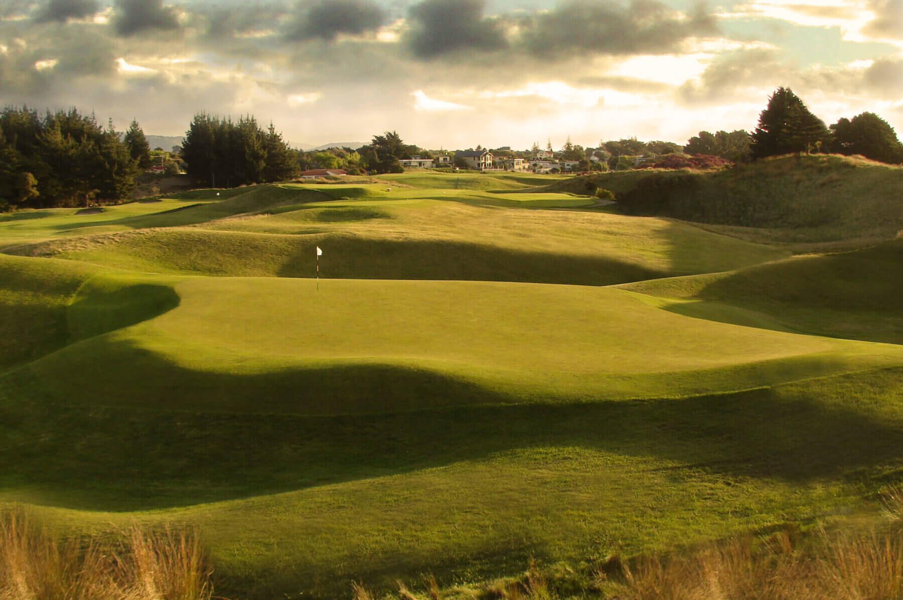 Dusk image of the Paraparaumu Golf Links, New Zealand