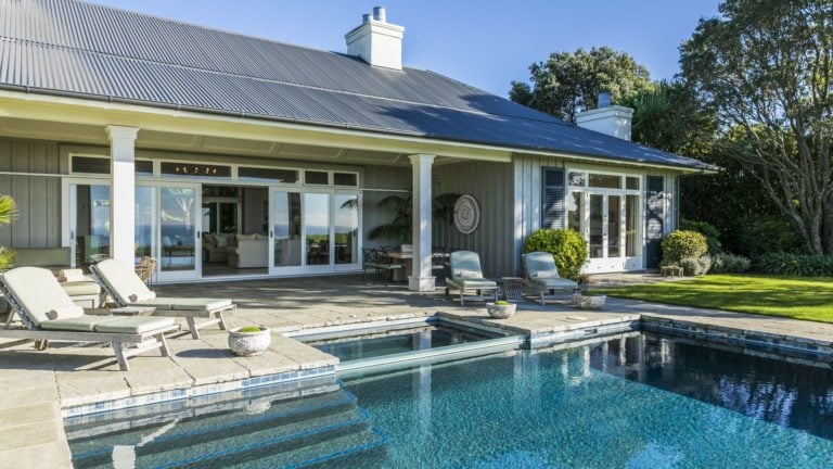Image of the Hampton's style Owner's Cottage at Kauri Cliffs Golf Resort