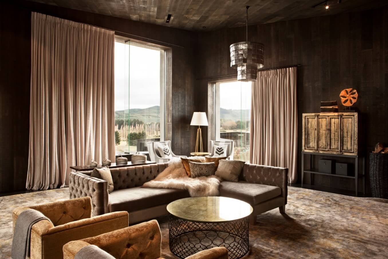 Interior view of The Den Library at The Kinloch Club Golf Resort