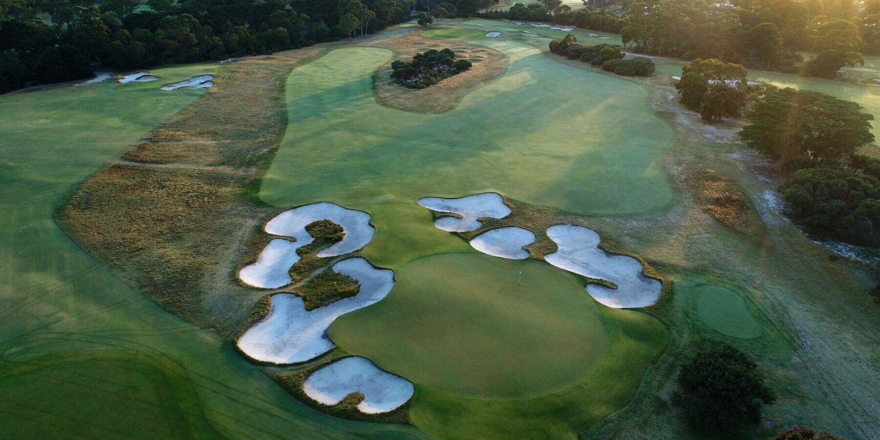 Large sand bunkers characterize Dr Alister MacKenzie's architectural genius