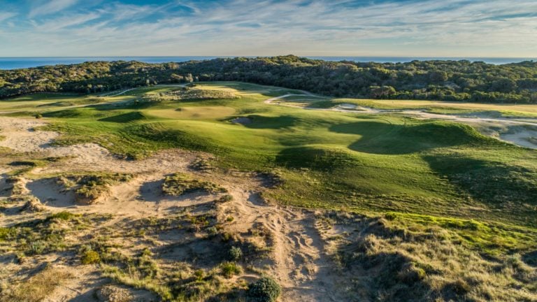 Aerial footage of the new Gunnamatta Golf Course at The National Golf Club
