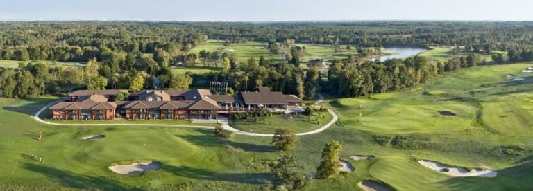 Aerial view of the Golf du Medoc Resort and golf course