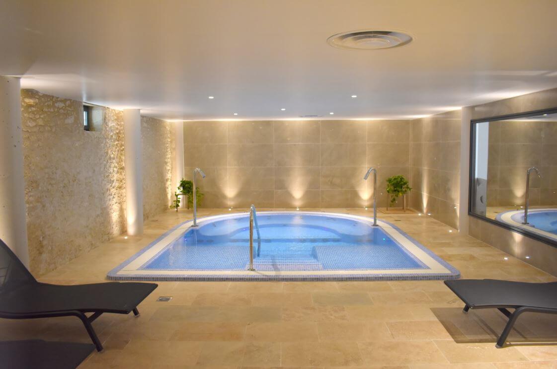 Interior view of the indoor resort spa at Golf du Medoc Resort