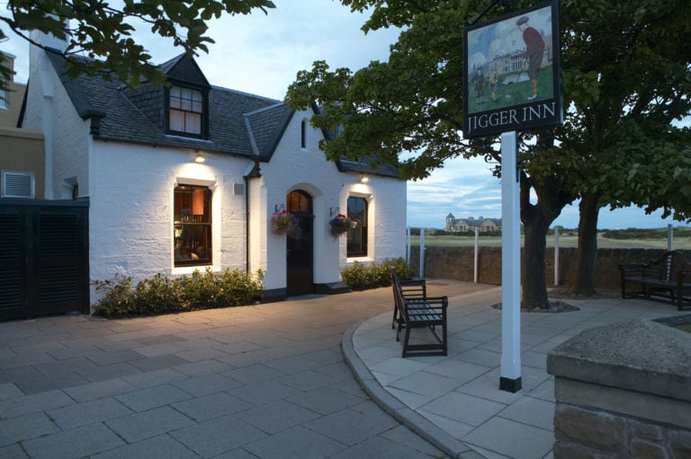 Entrance to the iconic Jigger Inn Restaurant in St Andrews