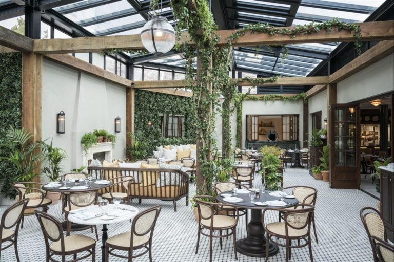 Natural vines and french decorations furnish the Gleneagles Brasserie