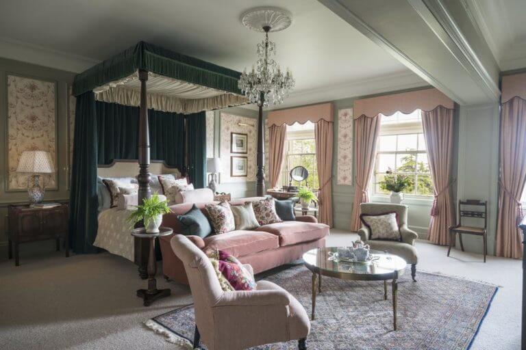 Victorian decorations adorn a suite in the Gleneagles Hotel