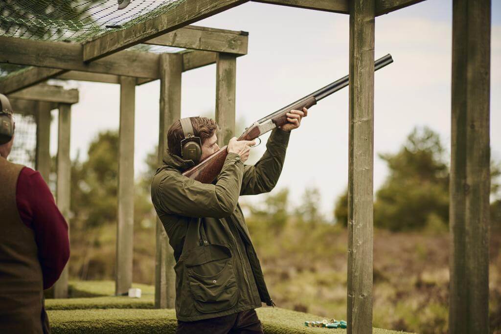 A man partakes in the recreational shooting activity at Gleneagles Resort