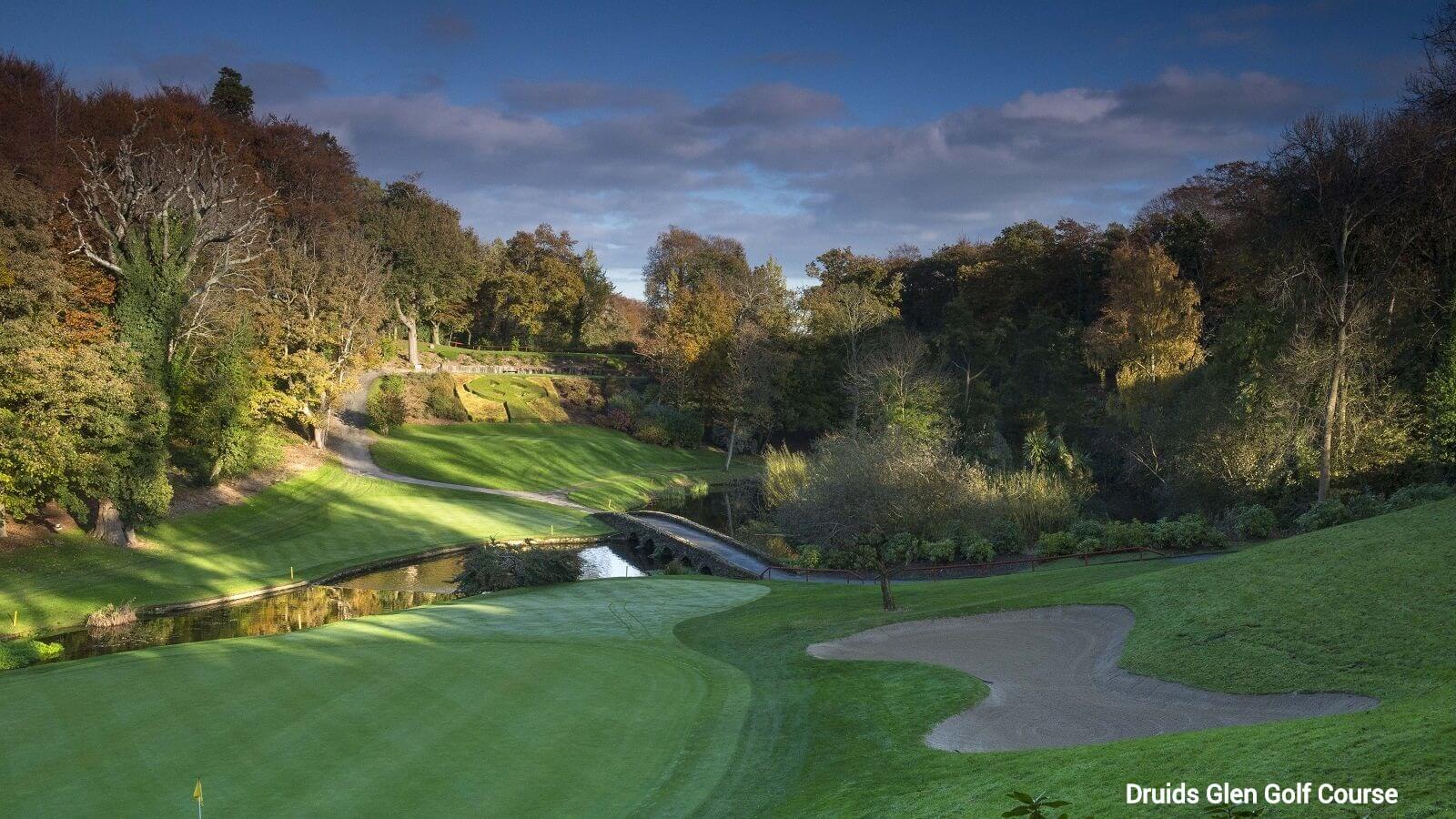 Overlooking the Druids Glen signature hole