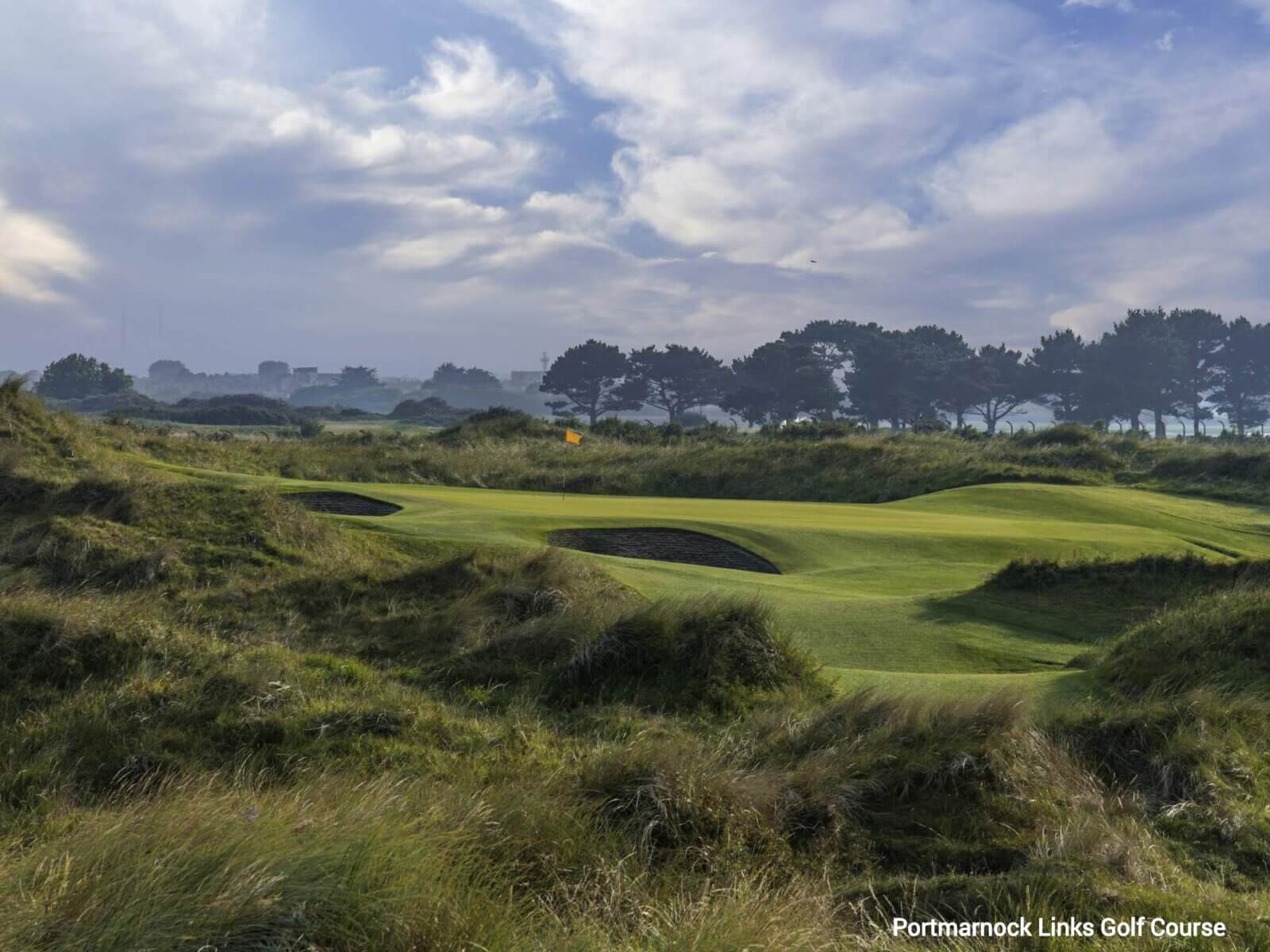 Undulating land comprises Portmarnock Links golf course