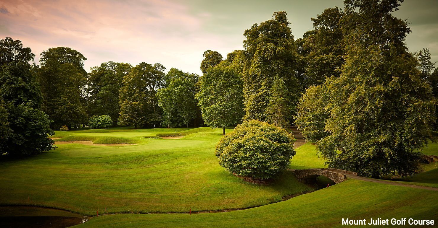 Large trees dominate the Mount Juliet parkland golf course