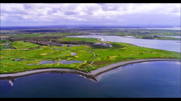 Aerial view of the Galway Bay Golf Resort complex