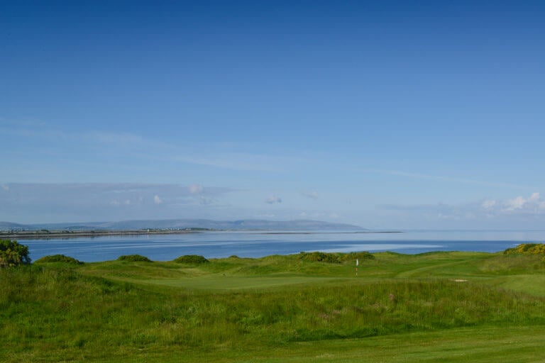 Landscape view over the 15th hole at Galway Bay Golf Resort