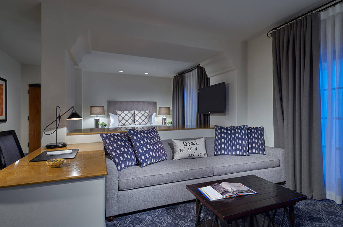 Interior view of Ojai Valley Inn's mini Paseo suite