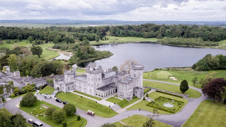 Aerial view of the Dromoland Hotel and Golf Course