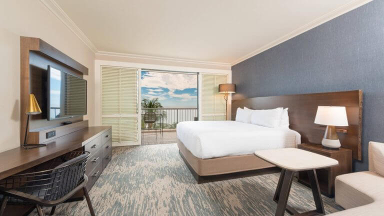 Top-floor Premium Ocean-view rooms have larger balconies