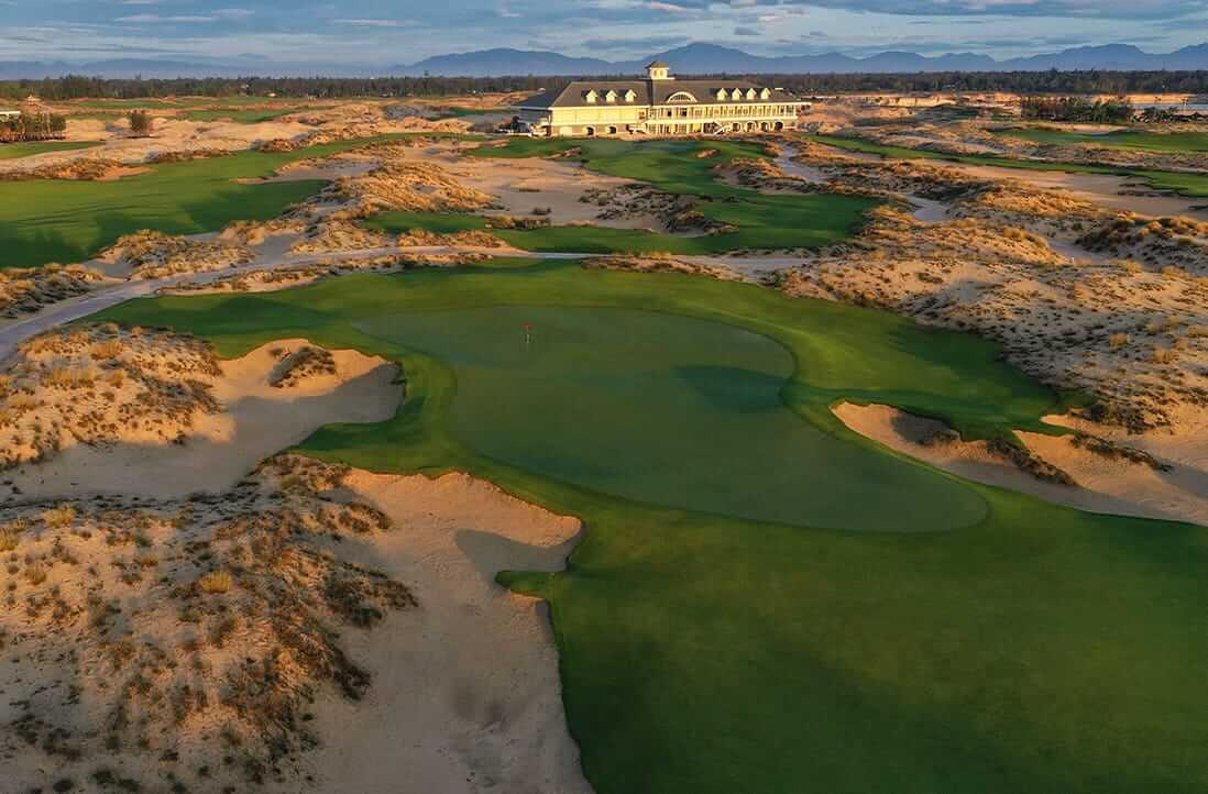 Clubhouse stands amongst the golf course