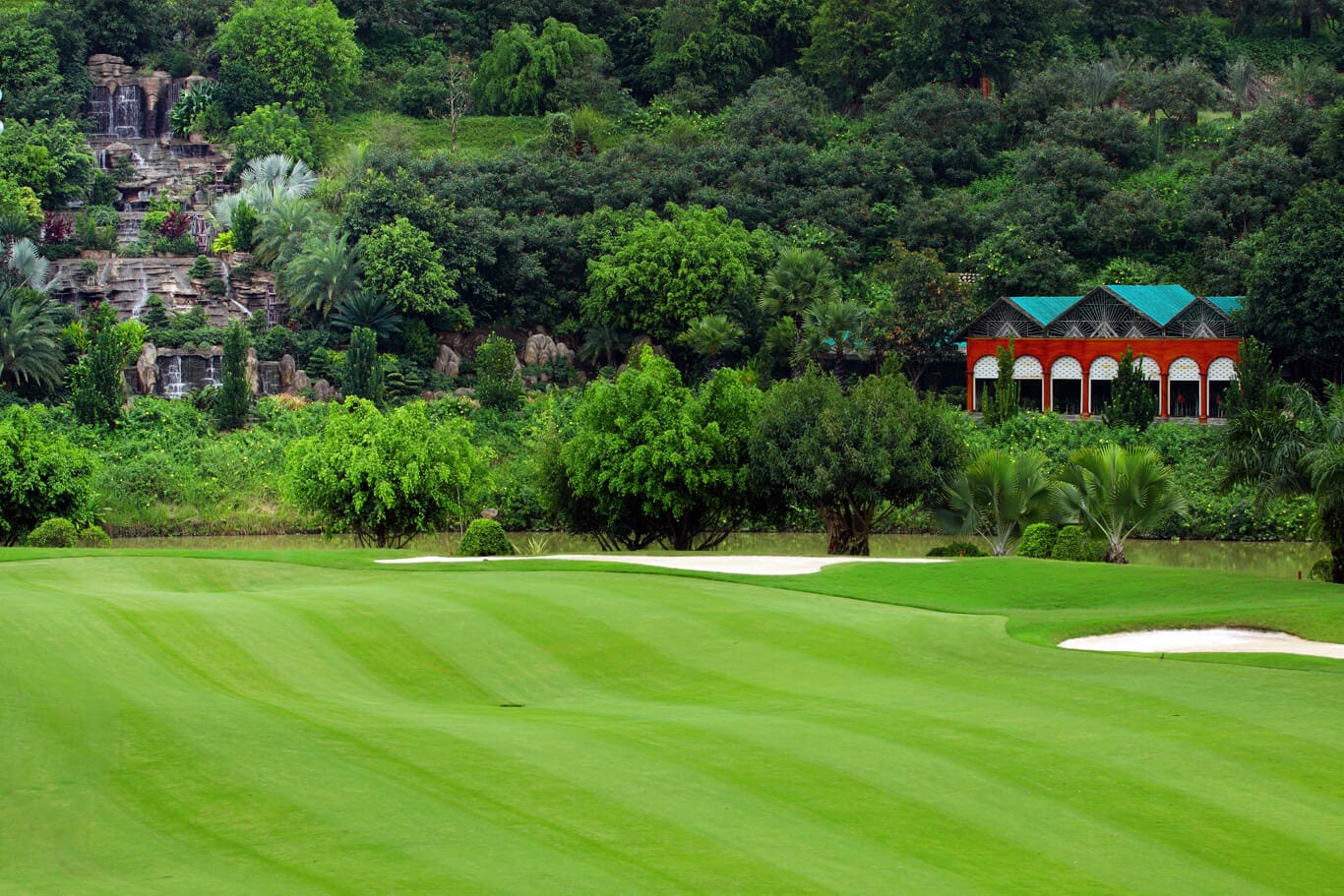 Stone features on the course at Long Thanh