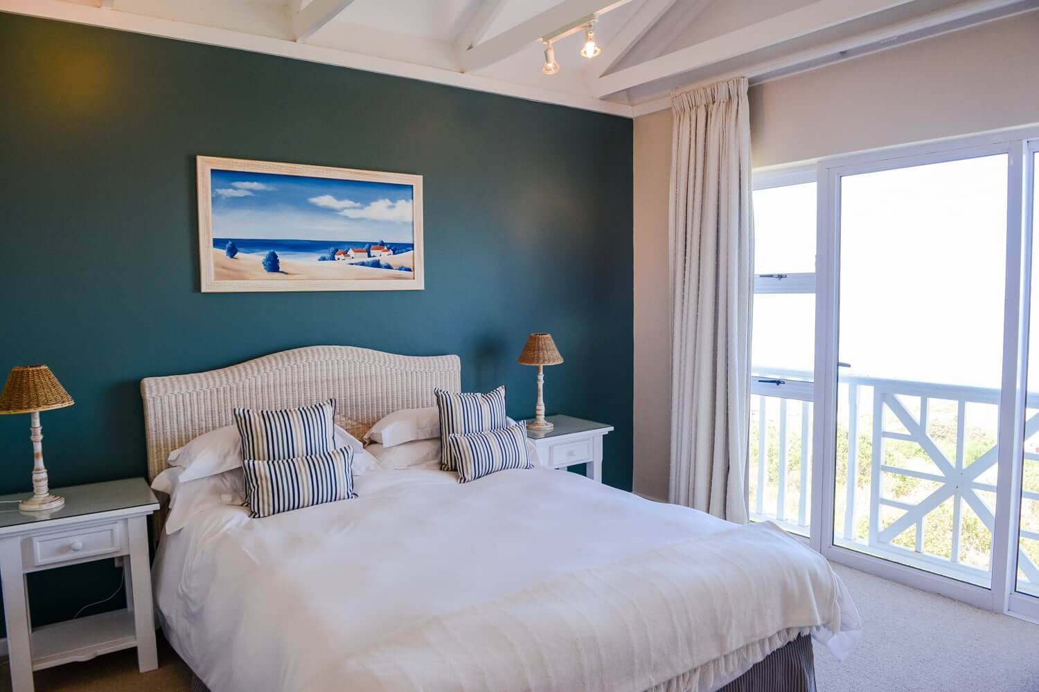 Interior view of a double bed in a Golf Lodge