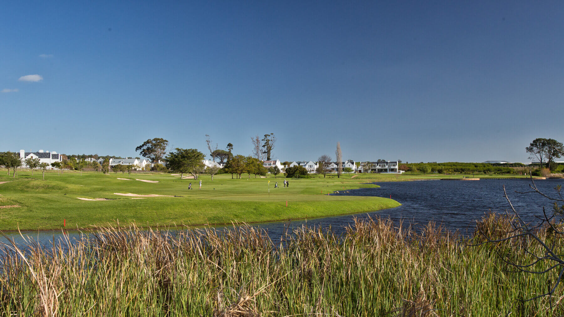 Water features on the De Zalze Golf Course