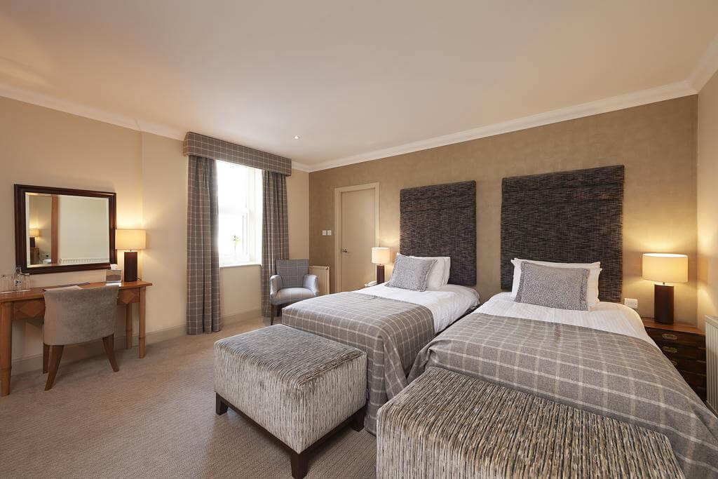 Twin beds at the Royal Golf Hotel in Dornoch
