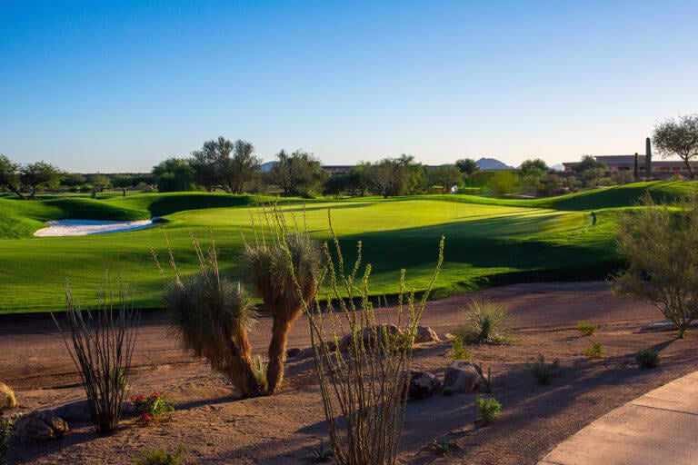 Fifth hole stands among Sonoran desert at TPC Scottsdale