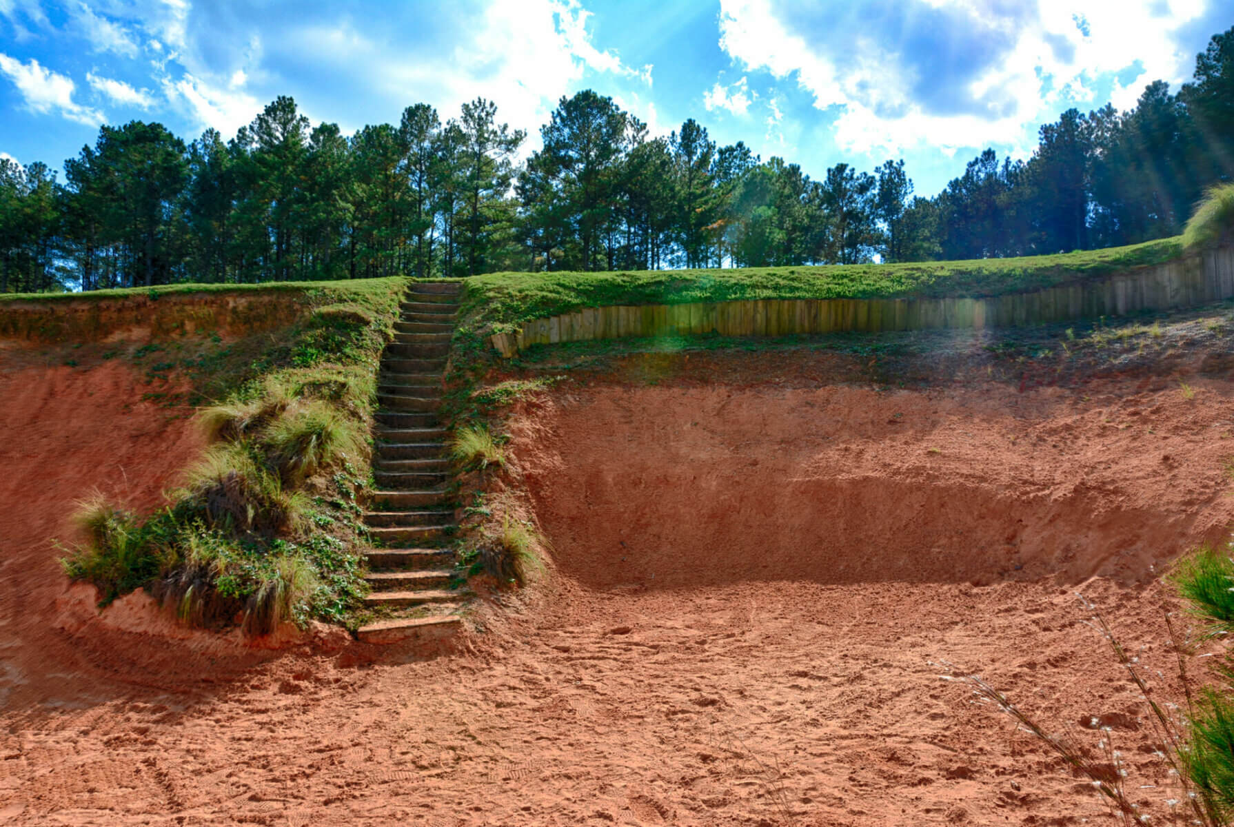 Large bunker wall on Hole 11
