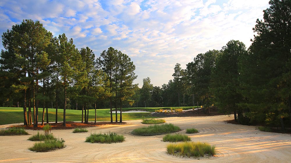 Large wasteland protects seventeenth green