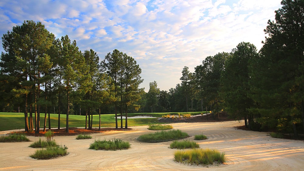 Large wasteland protects seventeenth green