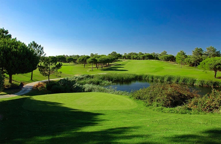 Green resides by a lake on the San Lorenzo Golf Course