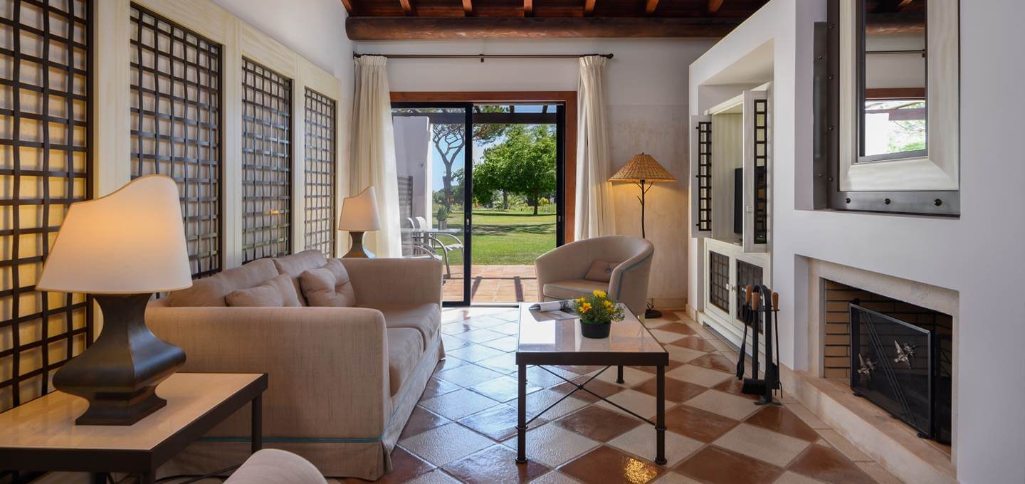 Living area with fireplace