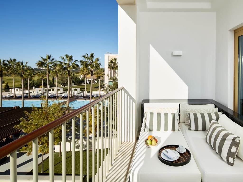 Balcony with large day bed