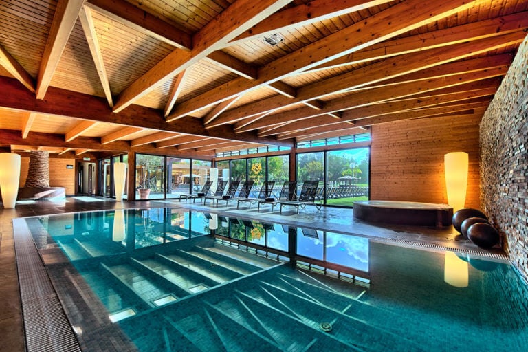 Interior heated pool at the spa at Dom Pedro Vilamoura