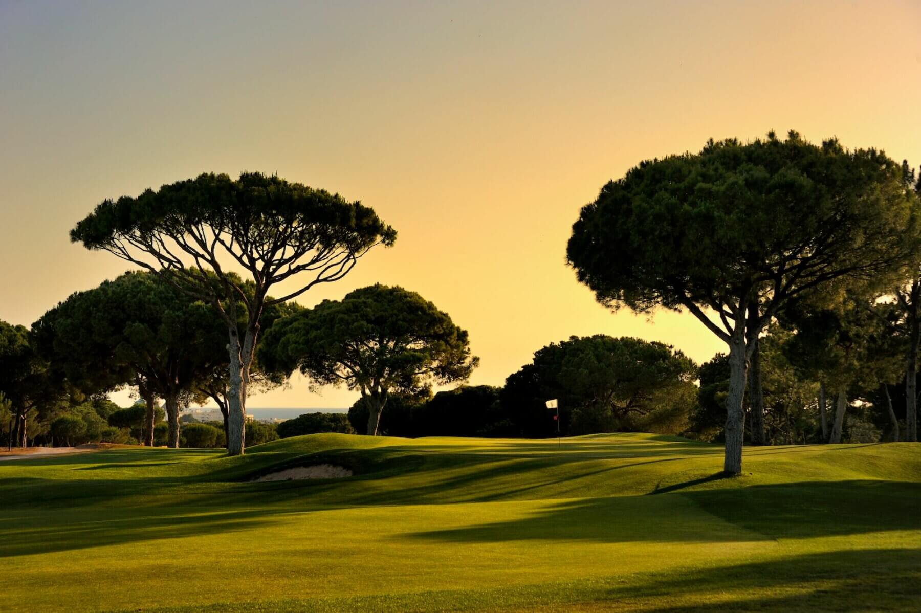 Golden sky sunset at Vilamoura