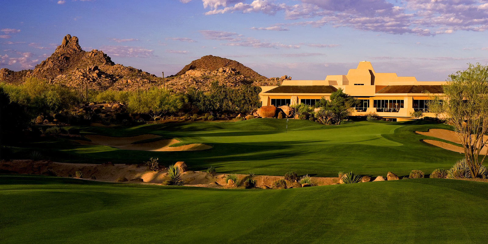 Golf Clubhouse at dusk
