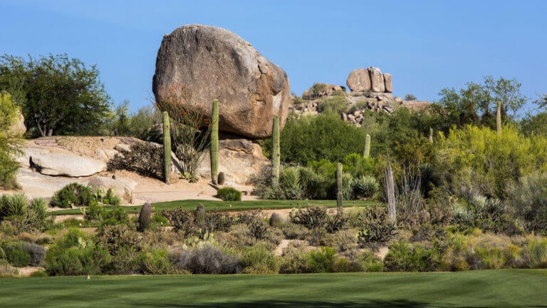 Rosie's rock formation on The Boulders South Course