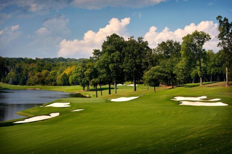 Quail Hollow golf course and lake in Charlotte North Carolina