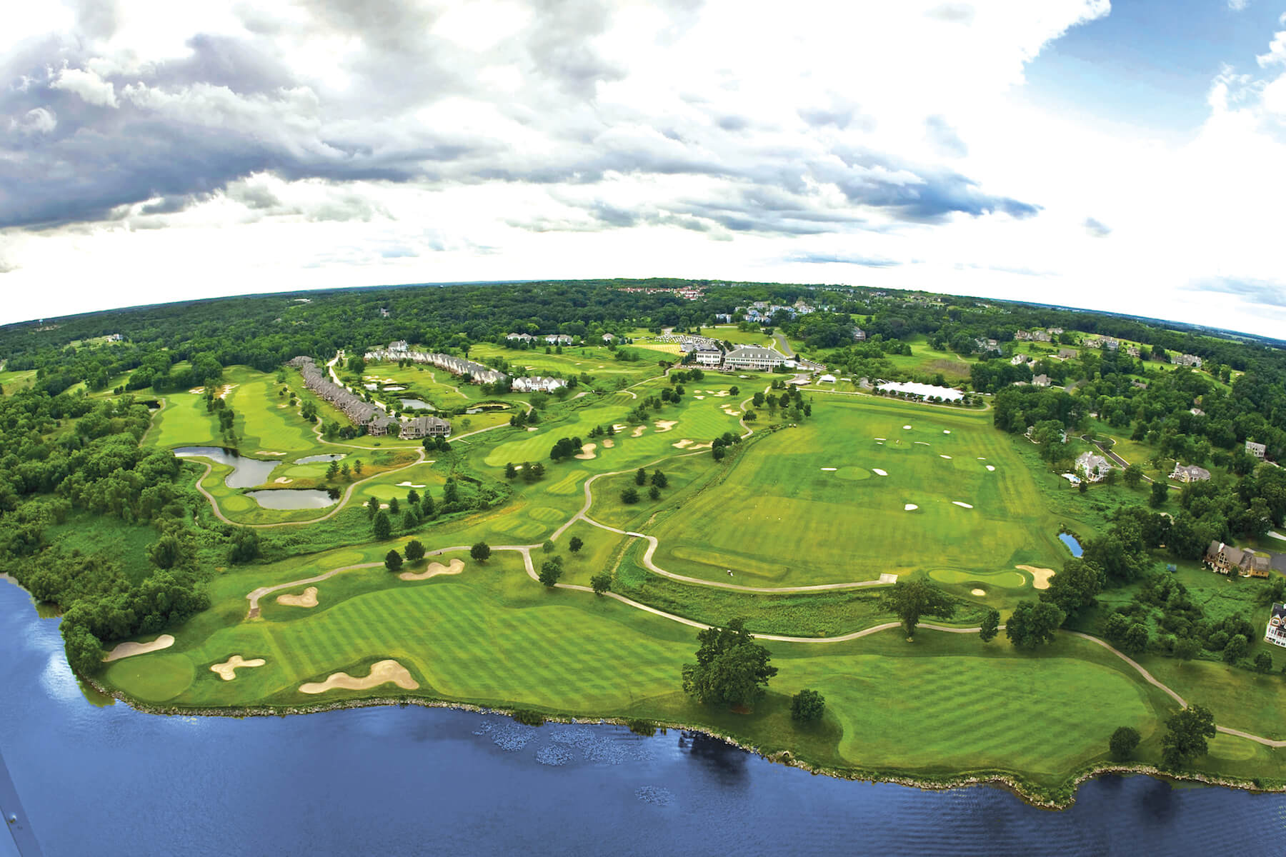 Aerial overview of the Geneva National Resort complex