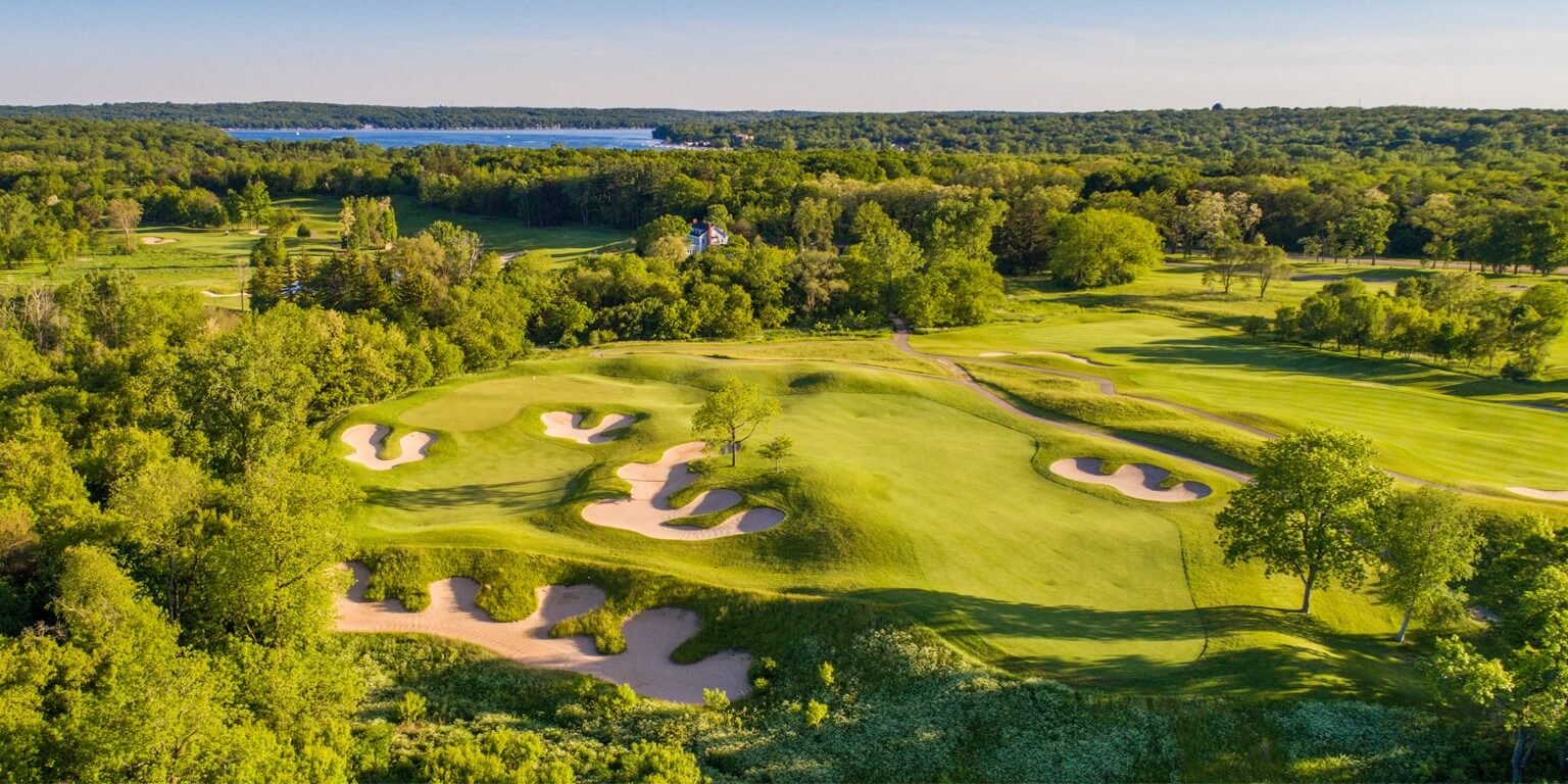 Aerial view of the Palmer golf course