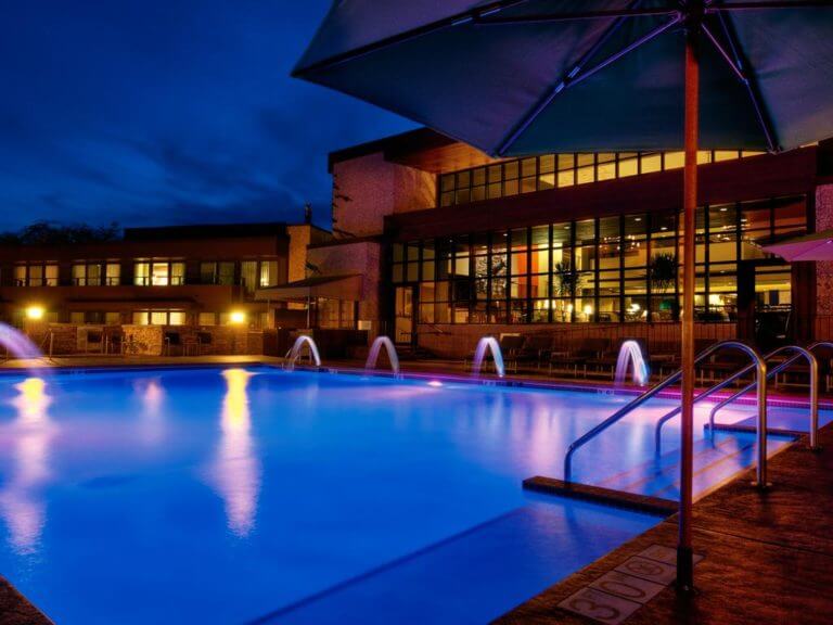 Twilight pool view Grand Geneva Resort