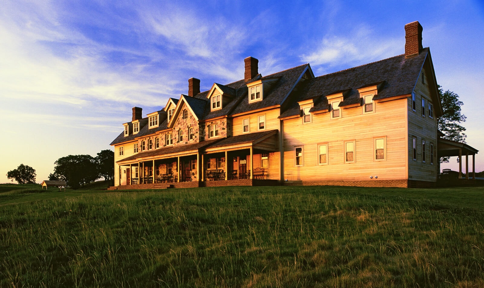 Sunset over The Lodge at Erin Hills